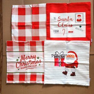 Christmas Decorative Throw Pillow Set of 4 Square 18 in. x 18 in.